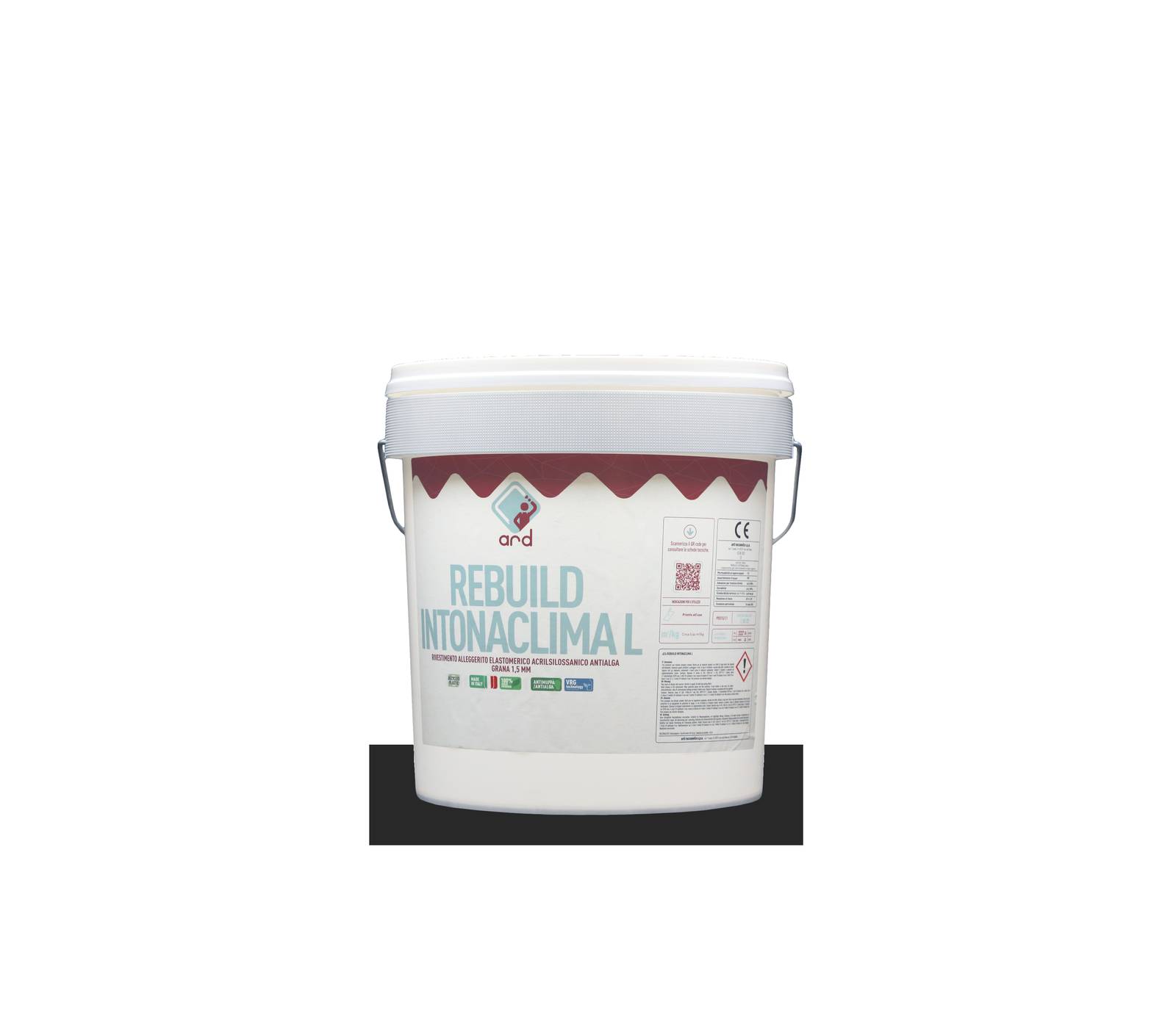 Sistema Rebuild di Ard Raccanello: Rebuild Intonaclima (rivestimento acrilisilossanico elastomerico a grana 1,5 mm)