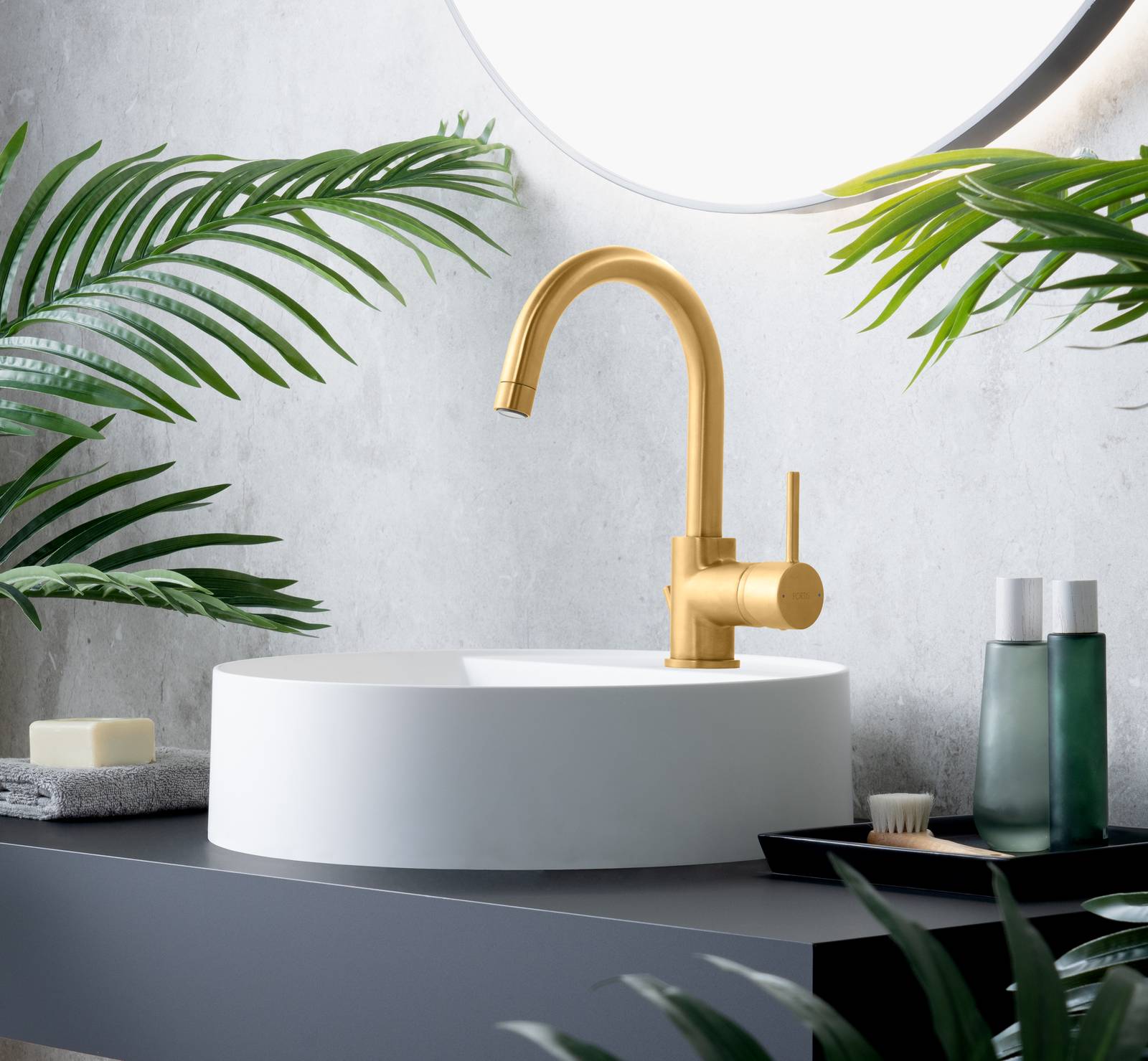 Rubinetto lavabo Fortis Brera con bocca orientabile