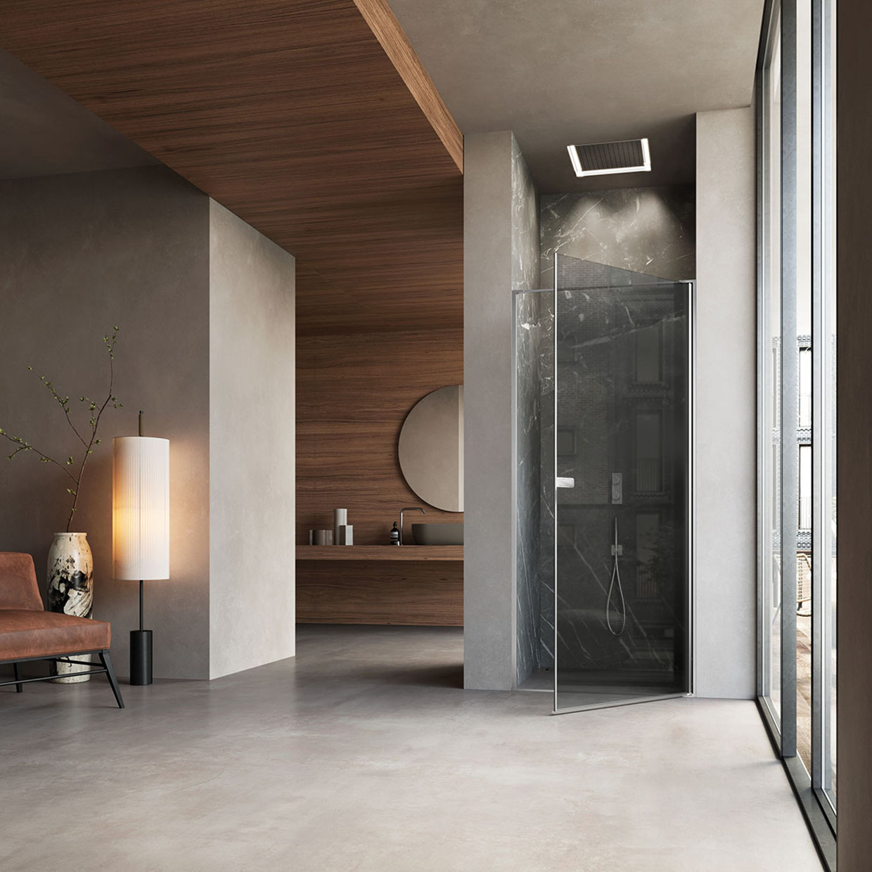 Vismaravetro Link con cristallo grigio