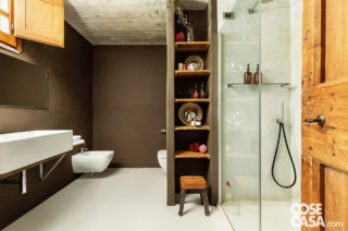 bagno con pareti marroni bagno con pareti marroni