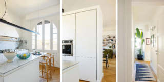 casa bianca con pavimento rovere