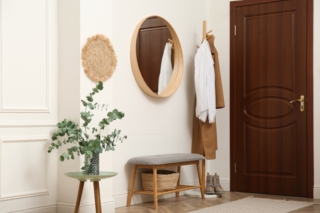 Light,Hallway,With,Stylish,Furniture.,Interior,Design Light,Hallway,With,Stylish,Furniture.,Interior,Design