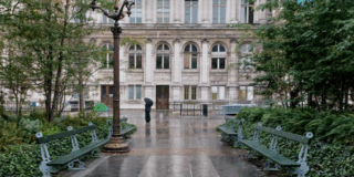 La foresta urbana davanti all'Hotel de Ville a Parigi