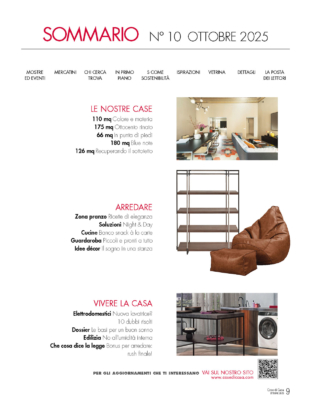 sommario cose di casa ottobre 2025 sommario cose di casa ottobre 2025