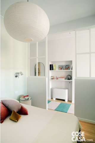 camera da letto bianca