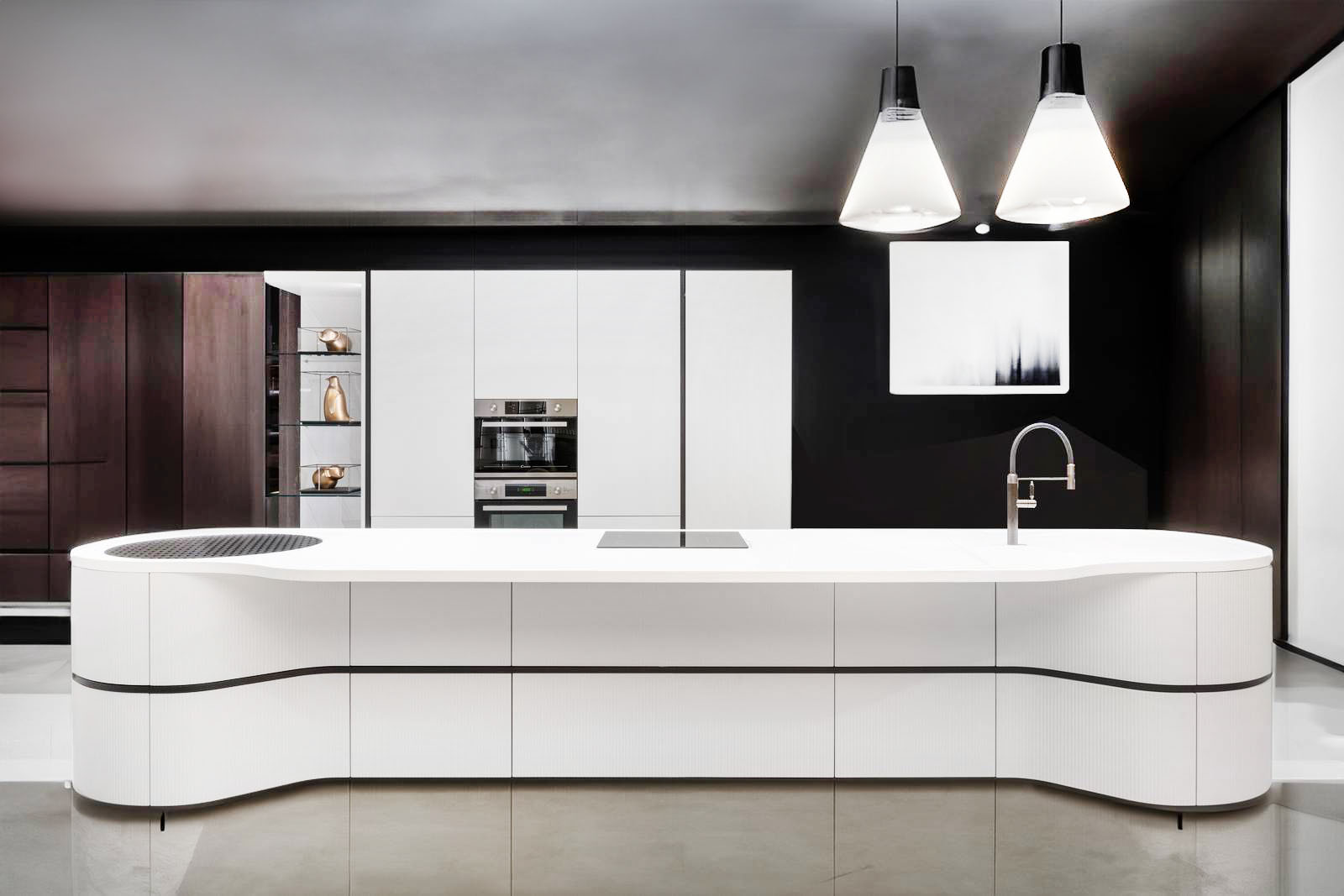 È dominata da una grande isola, attrezzata con il lavello e il piano a induzione, la composizione candida Volare di Aran Cucine, disegnato da Ulisse Narcisi e presentato a EuroCucina 2024. Le nuove basi, coordinate nel colore e nella finitura con le colonne che danno vita ad una capiente armadiatura a parete, sono piacevolmente curvi e integrano dei contenitori roto-traslanti. Un modulo da 60 cm, prezzo a partire da 285 euro + IVA. https://www.arancucine.it È dominata da una grande isola, attrezzata con il lavello e il piano a induzione, la composizione candida Volare di Aran Cucine, disegnato da Ulisse Narcisi e presentato a EuroCucina 2024. Le nuove basi, coordinate nel colore e nella finitura con le colonne che danno vita ad una capiente armadiatura a parete, sono piacevolmente curvi e integrano dei contenitori roto-traslanti. Un modulo da 60 cm, prezzo a partire da 285 euro + IVA. https://www.arancucine.it