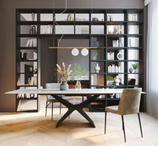 Trova posto a centro stanza la libreria bifacciale Global Day 2401 di La Casa Moderna che permette di dividere il living in due zone comunicanti. La struttura è realizzata in nobilitato in una tonalità scura che la trasforma in un elemento grafico. Misura L 363 x P 33x  H 294,5 cm. Prezzo a partire da 2.298 euro. https://lacasamoderna.com Trova posto a centro stanza la libreria bifacciale Global Day 2401 di La Casa Moderna che permette di dividere il living in due zone comunicanti. La struttura è realizzata in nobilitato in una tonalità scura che la trasforma in un elemento grafico. Misura L 363 x P 33x  H 294,5 cm. Prezzo a partire da 2.298 euro. https://lacasamoderna.com