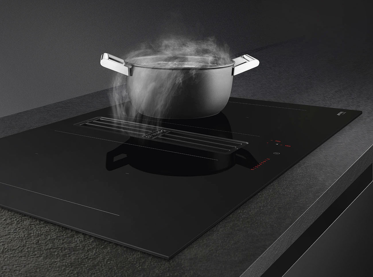 Nome: HOBD482D2 di Smeg
Con cappa integrata: sì
Classe efficienza energetica: A+ (cappa)
Zone di cottura: 4
Assorbimento max: 7,6 Kw
Livelli: 9
Misure: 83 cm
Caratteristiche: Grazie al sistema Auto-Vent questo piano cottura a induzione dialoga direttamente con la cappa, permettendo un controllo automatico della velocità di aspirazione in base alla potenza impostata sul piano, senza necessità di regolare manualmente le impostazioni. Le zone di cottura sono flessibile e versatili.
Prezzo: 2.849 euro
Sito web azienda: www.smeg.com Nome: HOBD482D2 di Smeg
Con cappa integrata: sì
Classe efficienza energetica: A+ (cappa)
Zone di cottura: 4
Assorbimento max: 7,6 Kw
Livelli: 9
Misure: 83 cm
Caratteristiche: Grazie al sistema Auto-Vent questo piano cottura a induzione dialoga direttamente con la cappa, permettendo un controllo automatico della velocità di aspirazione in base alla potenza impostata sul piano, senza necessità di regolare manualmente le impostazioni. Le zone di cottura sono flessibile e versatili.
Prezzo: 2.849 euro
Sito web azienda: www.smeg.com