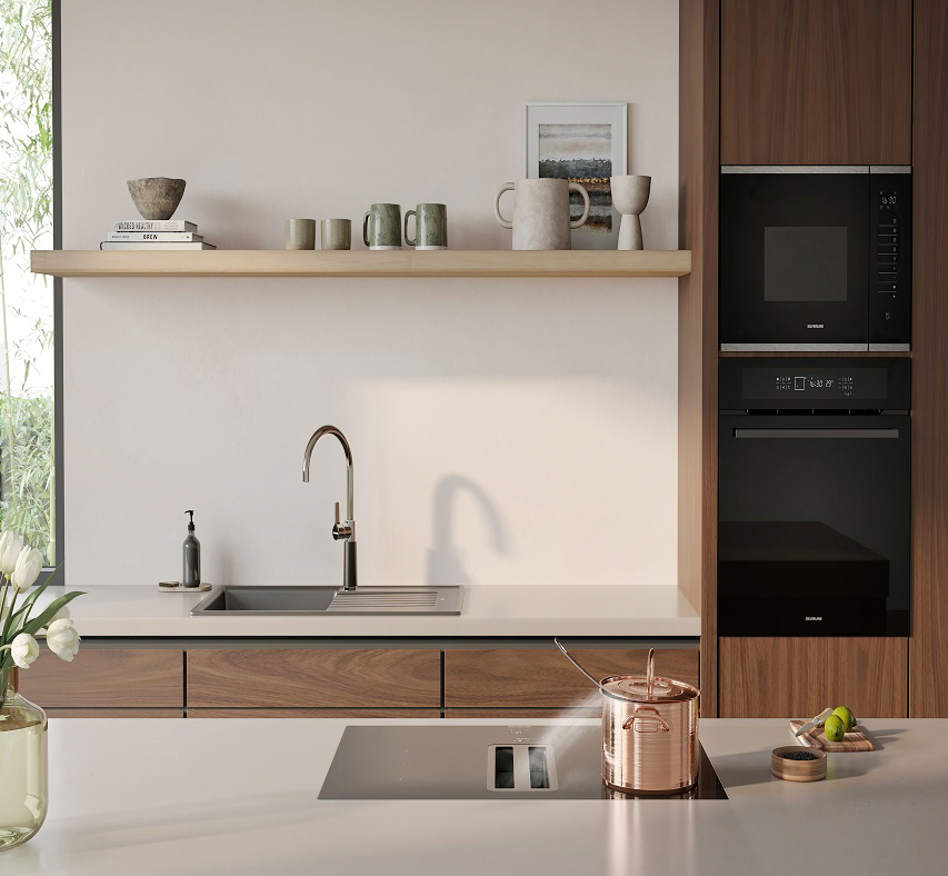Nome: Flow in Pro 7170 di Silverline
Con cappa integrata: sì
Classe efficienza energetica: A+ (cappa)
Zone di cottura: 4
Assorbimento max: 7,4 Kw
Livelli: 9 livelli + 4 booster
Misure: 85 cm
Caratteristiche: In vetroceramica, con funzione bridge per doppia zona, il piano ha la cappa estremamente silenziosa grazie ad un motore V12 Dynamic IQ che assicura prestazioni elevate ed efficienti con un basso consumo di energia, e che, grazie al suo sistema salvaspazio, permette l’alloggiamento di 3 cassetti nella base sottostante.
Prezzo: 2.390 euro
Sito web azienda:  www.silverlineitalia.com Nome: Flow in Pro 7170 di Silverline
Con cappa integrata: sì
Classe efficienza energetica: A+ (cappa)
Zone di cottura: 4
Assorbimento max: 7,4 Kw
Livelli: 9 livelli + 4 booster
Misure: 85 cm
Caratteristiche: In vetroceramica, con funzione bridge per doppia zona, il piano ha la cappa estremamente silenziosa grazie ad un motore V12 Dynamic IQ che assicura prestazioni elevate ed efficienti con un basso consumo di energia, e che, grazie al suo sistema salvaspazio, permette l’alloggiamento di 3 cassetti nella base sottostante.
Prezzo: 2.390 euro
Sito web azienda:  www.silverlineitalia.com