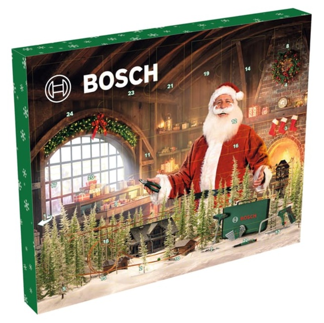Gli amanti del fai da te potranno contare i giorni che mancano a Natale scoprendo ogni giorno un utensile manuale firmato Bosch. Questo calendario dell'Avvento contiene infatti tanti accessori di qualità utili per creare, riparare e realizzare progetti di bricolage. Si possono ad esempio trovare un seghetto da 150 mm, cacciavite portabit, set di chiavi a brugola da 10 pezzi, matite per fori profondi e tanto altro ancora, da riporre in una borsa in tessuto con cerniera. Prezzo 44,90 euro. In vendita su www.leroymerlin.it Gli amanti del fai da te potranno contare i giorni che mancano a Natale scoprendo ogni giorno un utensile manuale firmato Bosch. Questo calendario dell'Avvento contiene infatti tanti accessori di qualità utili per creare, riparare e realizzare progetti di bricolage. Si possono ad esempio trovare un seghetto da 150 mm, cacciavite portabit, set di chiavi a brugola da 10 pezzi, matite per fori profondi e tanto altro ancora, da riporre in una borsa in tessuto con cerniera. Prezzo 44,90 euro. In vendita su www.leroymerlin.it
