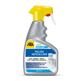 Deepclean pulizia anticalcare di FILA Solutions è un prodotto adatto per la pulizia di ceramica, gres porcellanato, vetro, rubinetterie e cromature; è quindi un prodotto adatto per tutto il bagno, dai sanitari ai pavimenti. La sua formula in schiuma attiva non cola, ma pulisce e deodora lasciando un profumo di muschio bianco e menta. Prezzo 10 euro. www.filasolution.com Deepclean pulizia anticalcare di FILA Solutions è un prodotto adatto per la pulizia di ceramica, gres porcellanato, vetro, rubinetterie e cromature; è quindi un prodotto adatto per tutto il bagno, dai sanitari ai pavimenti. La sua formula in schiuma attiva non cola, ma pulisce e deodora lasciando un profumo di muschio bianco e menta. Prezzo 10 euro. www.filasolution.com