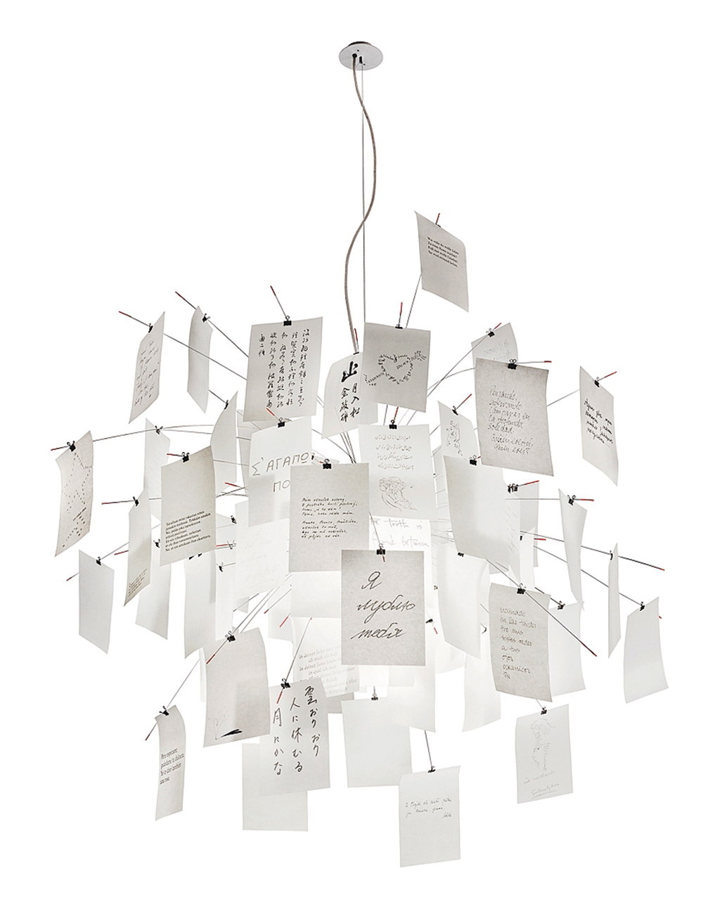 Lampada Zettel'z di Ingo Maurer