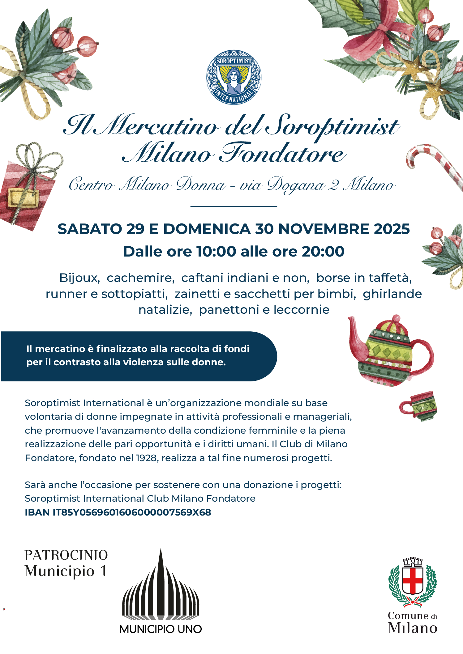 Milano, Mercatino Soroptimist_20 Natale 2025