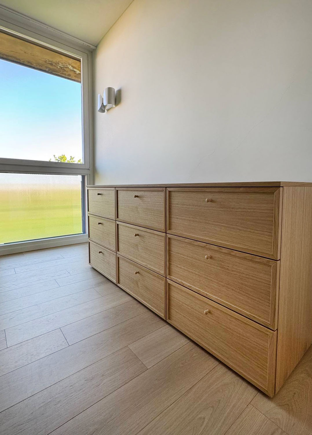 Parquet a listoni a correre, stanza piccola