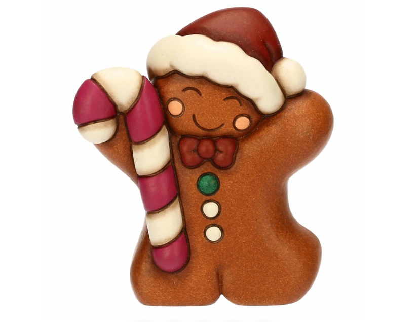 Omino di pan di zenzero Pepi con caramella in ceramica. Prezzo 32,90 euro.