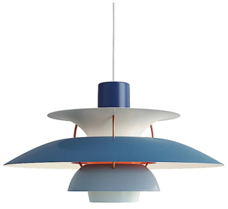 Lampada PH-5 azzurra di Louis Poulsen