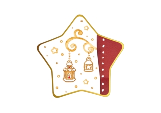 Il piatto a forma di stella è ideale per dare un po' di movimento e un tocco di colore ad ogni tavola della Feste. Prezzo 26,90 euro.