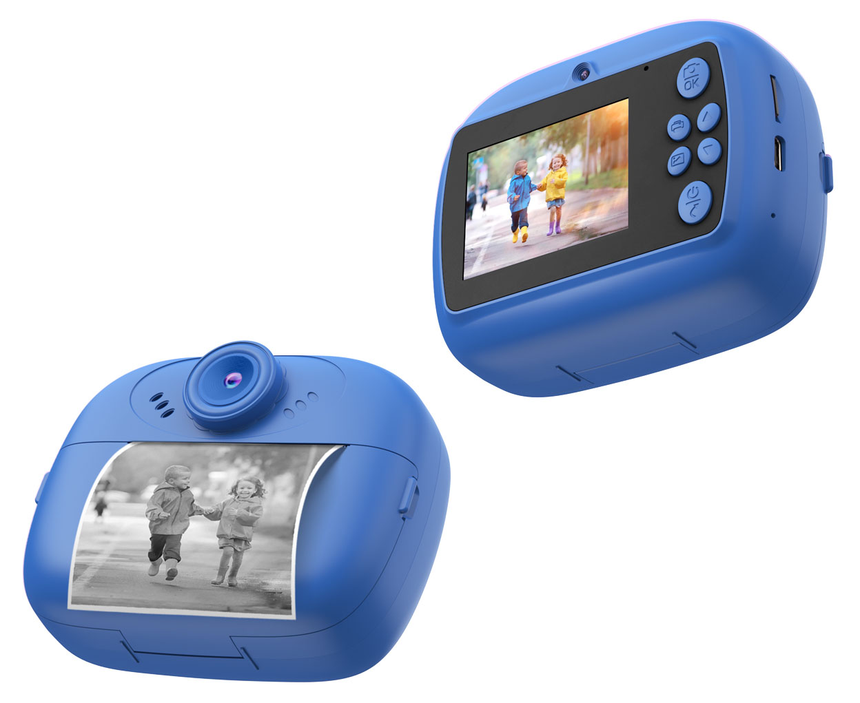 Dotata di fotocamera anteriore e posteriore, Kidscamprint di Celly permette ai più piccoli di immortalare ogni momento e stampare gli scatti preferiti grazie alla stampa termica in bianco e nero senza inchiostro, oppure di rivedere le istantanee catturate sullo schermo a colori da due pollici. Offre la possibilità di salvare anche i video più pesanti, grazie allo slot per schede SD fino a 32 GB, ed è dotata di porta USB-C per la ricarica, oltre che di giochi e lettore musicale. È disponibile nelle colorazioni blu e lilla. Prezzo 49,99 euro. www.celly.com/it