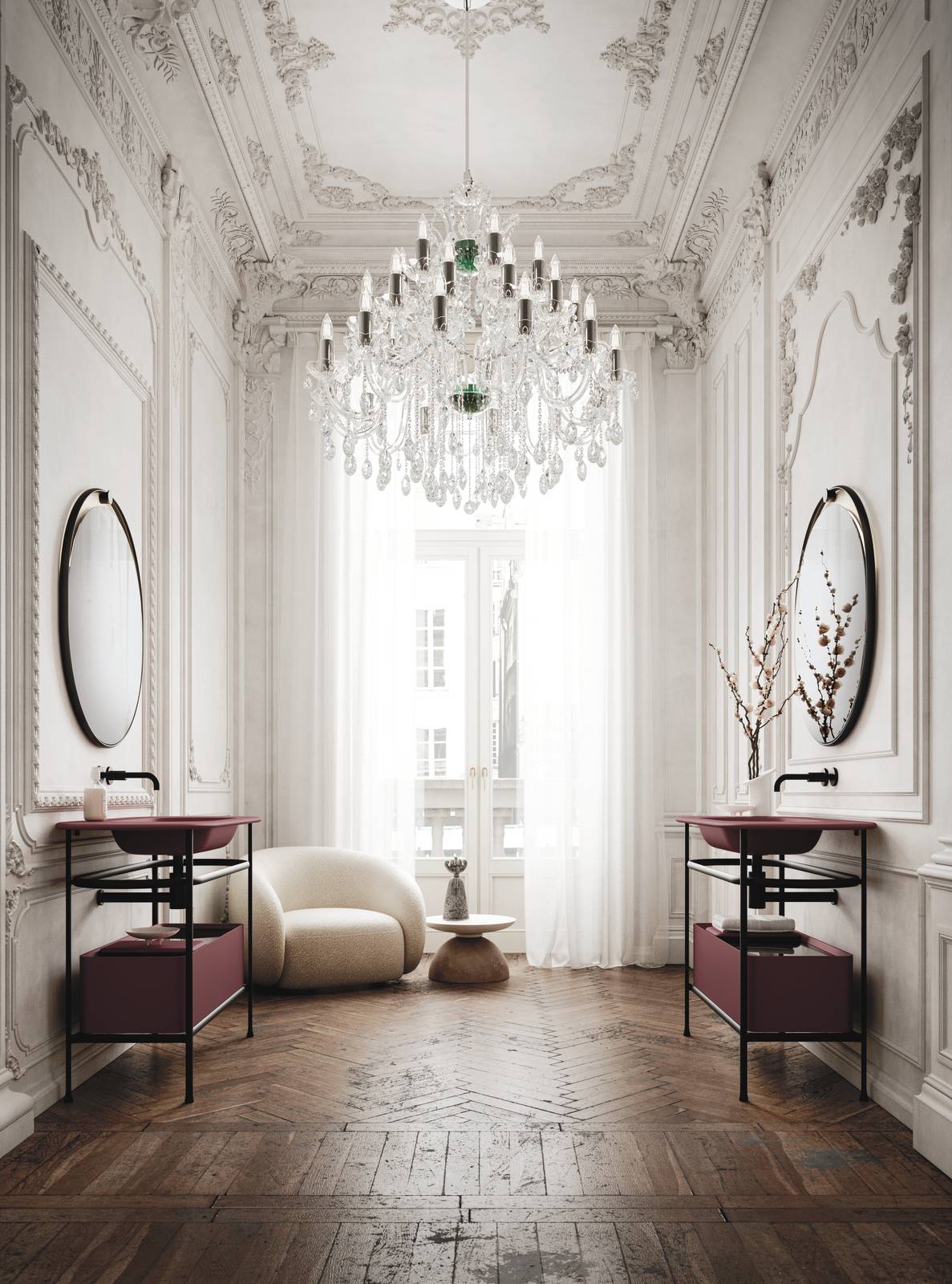 Mobile bagno color Burgundy, modello Almond di Arbi Mobile bagno color Burgundy, modello Almond di Arbi