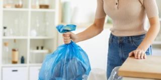 pulizia contenitore spazzatura