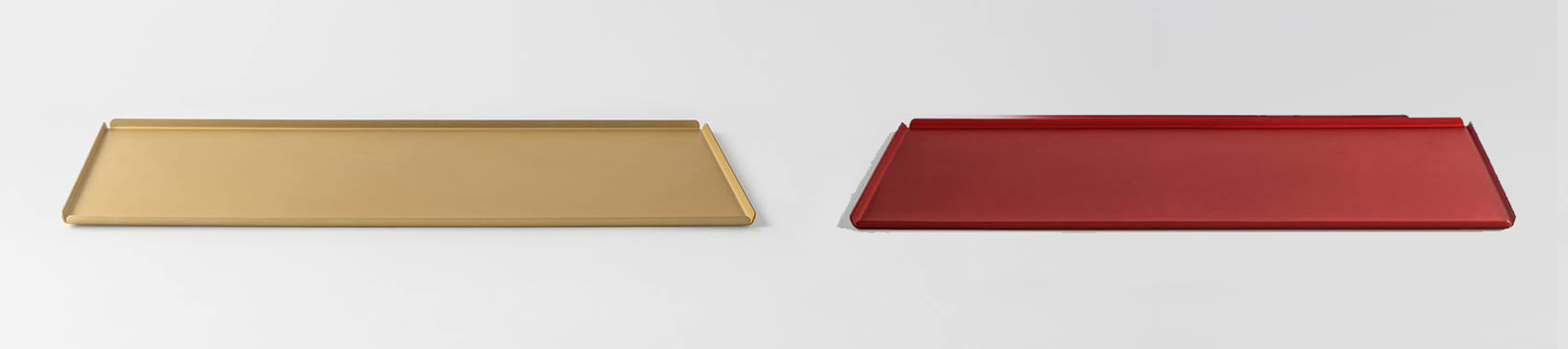 I vassoi Storm di KnIndustrie nelle nuove finiture alluminio anodizzato champagne e rosso sono disponibili in diversi formati. Prezzo versione da 50 x 20 cm: 68 euro. https://www.knindustrie.it/ I vassoi Storm di KnIndustrie nelle nuove finiture alluminio anodizzato champagne e rosso sono disponibili in diversi formati. Prezzo versione da 50 x 20 cm: 68 euro. https://www.knindustrie.it/