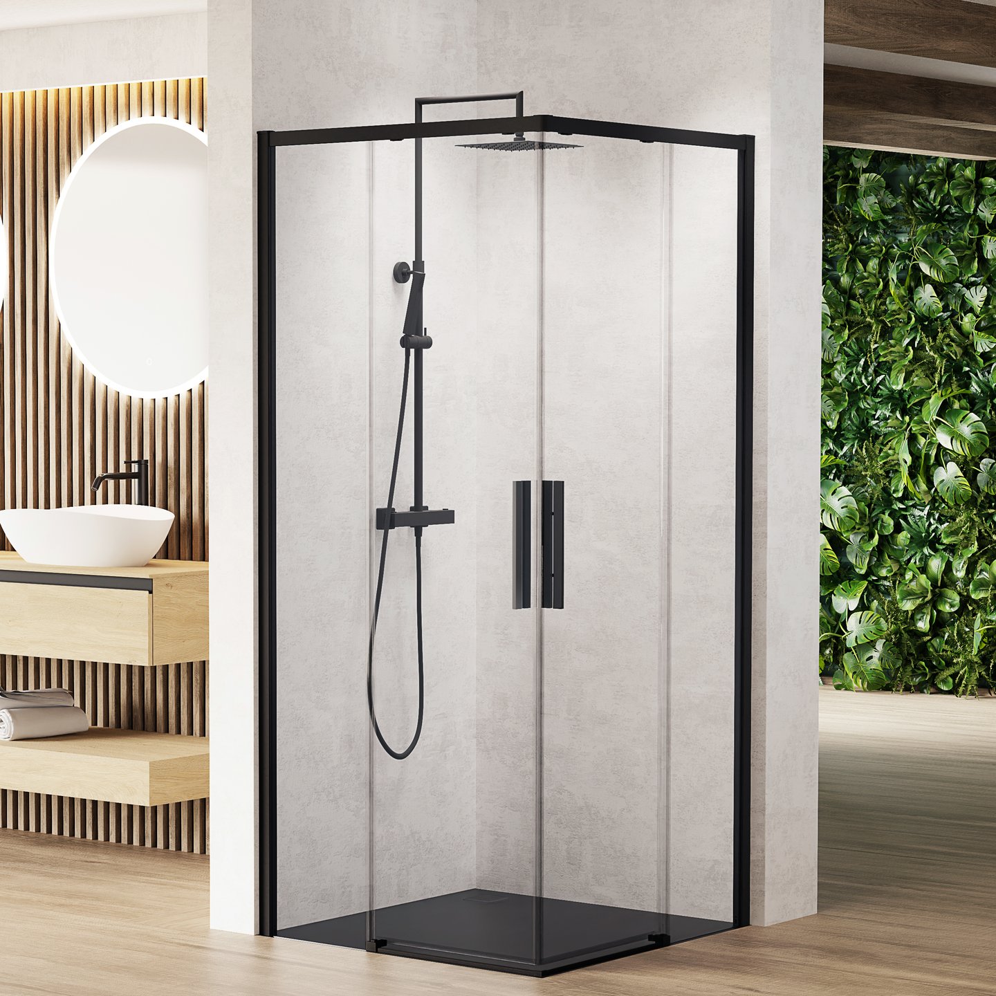 Box doccia rivea Dia con porta scorrevole e ingresso ad angolo