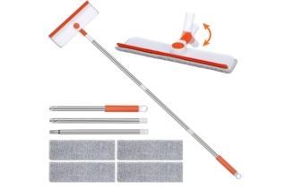 Il lavavetri con manico telescopico Alyvisun serve per pulire al meglio anche le finestre alte. È un kit che combina le funzioni di spazzolatura e raschiatura. Il silicone morbido a doppio strato si adatta al vetro, rimuovendo efficacemente le macchie senza graffiare, mentre il panno in microfibra rimuove facilmente eventuali macchie d'acqua. Prezzo 16,77 euro. www.amazon.it Il lavavetri con manico telescopico Alyvisun serve per pulire al meglio anche le finestre alte. È un kit che combina le funzioni di spazzolatura e raschiatura. Il silicone morbido a doppio strato si adatta al vetro, rimuovendo efficacemente le macchie senza graffiare, mentre il panno in microfibra rimuove facilmente eventuali macchie d'acqua. Prezzo 16,77 euro. www.amazon.it