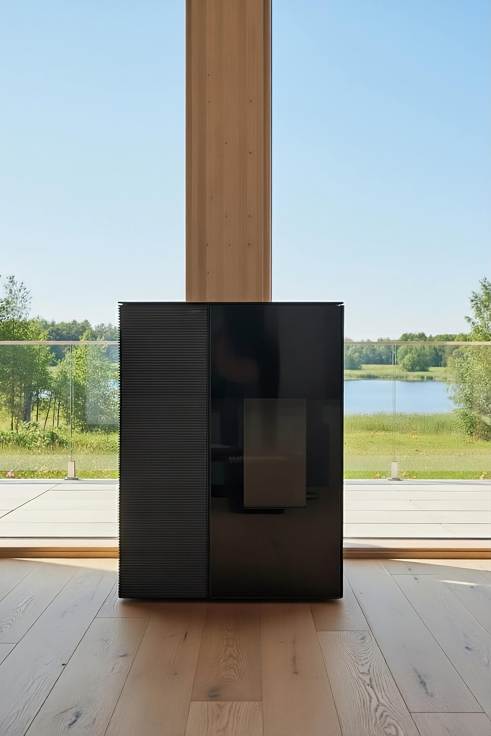 ambientazione estiva EIKO365 di MCZ, prima stufa a pellet che riscalda e raffresca