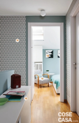 Nel disimpegno, la tappezzeria a motivo geometrico sulle pareti è l’art. 2739 Trapez Scandinavian Designers di BoråsTapeter (www.borastapeter.com).
Progetto e styling: arch. Clara Bona, Studio98, Milano – https://www.studio98.it. Foto: Studio Roy. Nel disimpegno, la tappezzeria a motivo geometrico sulle pareti è l’art. 2739 Trapez Scandinavian Designers di BoråsTapeter (www.borastapeter.com).
Progetto e styling: arch. Clara Bona, Studio98, Milano – https://www.studio98.it. Foto: Studio Roy.