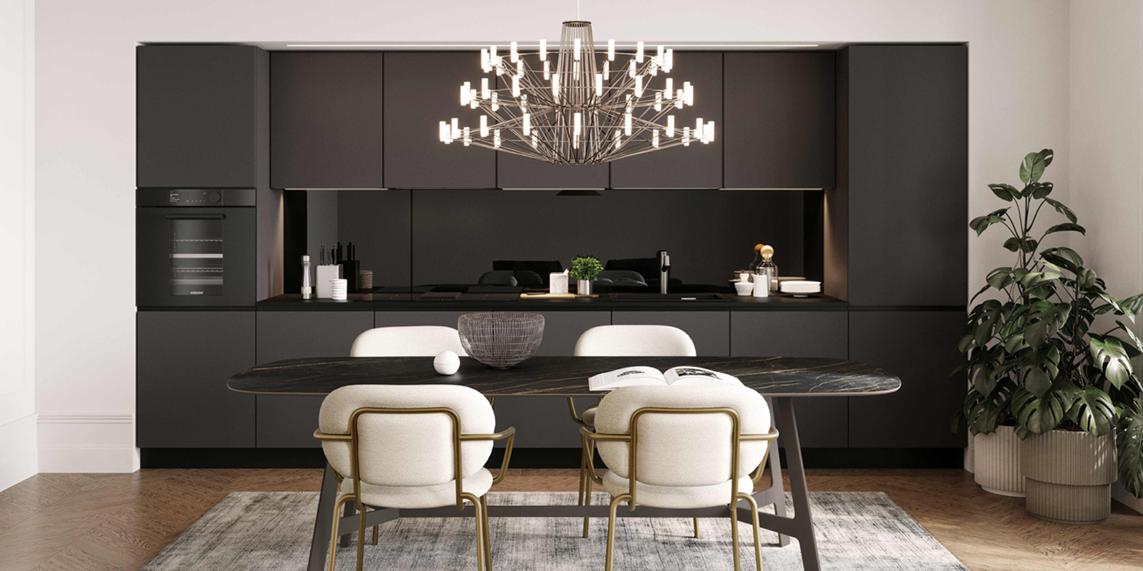 cucina nera di La Casa Moderna