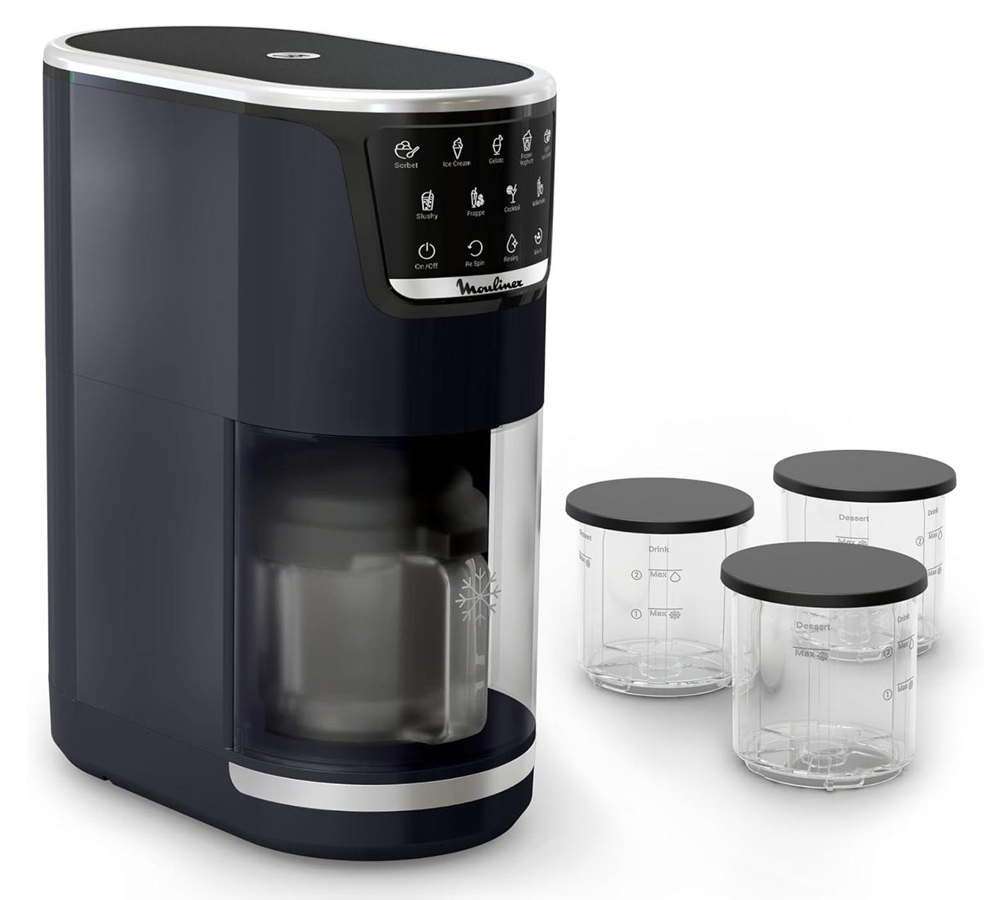 Dotata di 10 programmi in 1, tutti automatici, la gelatiera Dolci di Moulinex permette di preparare in casa non solo gelati, sorbetti e yogurt, ma anche cocktail, graniti, frullati e frappé. Ha in dotazione 3 ciotole con cui è possibile preparare fino a 1,4 litri di dessert e ha ciclo di pulizia automatico che facilita la manutenzione. Ha potenza di 600 watt. Prezzo 199 euro. www.amazon.it