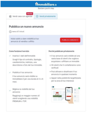 immobiliare pubblica nuovo annuncio