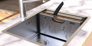 kit lavello Franke con tagliere e coltello