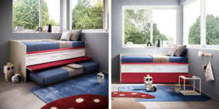 Perfetto per ospitare un amico il letto Space Idea di Moretti Compact grazie alla seconda rete estraibile; inoltre, sono presenti due ampi cassetti in grado di accogliere i giocattoli e non solo. La struttura è caratterizzata da parti laccate con vernici all'acqua dotate di un additivo igienizzante che preserva le superfici dalla proliferazione dei batteri. Misura L 206,5 x P 104,8 x H 87,3 cm. Prezzo 1.141 euro. https://www.moretticompact.it Perfetto per ospitare un amico il letto Space Idea di Moretti Compact grazie alla seconda rete estraibile; inoltre, sono presenti due ampi cassetti in grado di accogliere i giocattoli e non solo. La struttura è caratterizzata da parti laccate con vernici all'acqua dotate di un additivo igienizzante che preserva le superfici dalla proliferazione dei batteri. Misura L 206,5 x P 104,8 x H 87,3 cm. Prezzo 1.141 euro. https://www.moretticompact.it