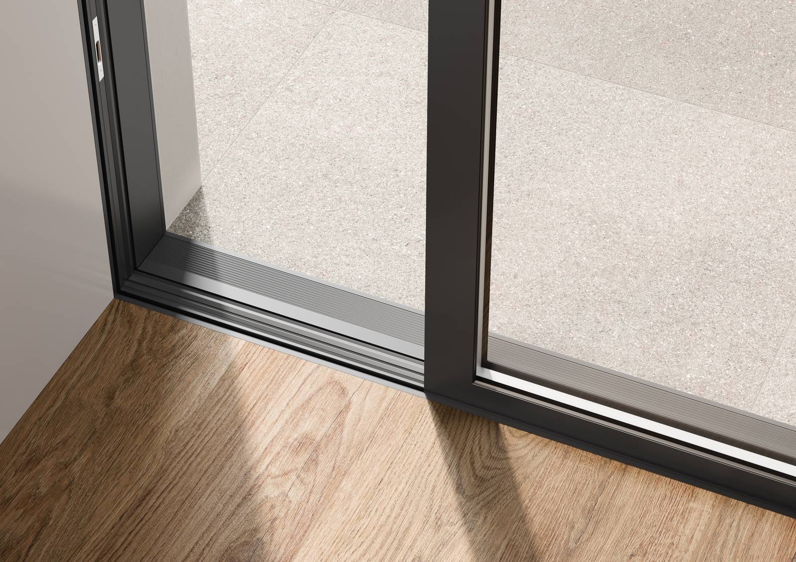 serramenti scorrevoli .jpg Schüco ASE 51 PD_Close up soglia piana serramenti scorrevoli .jpg Schüco ASE 51 PD_Close up soglia piana