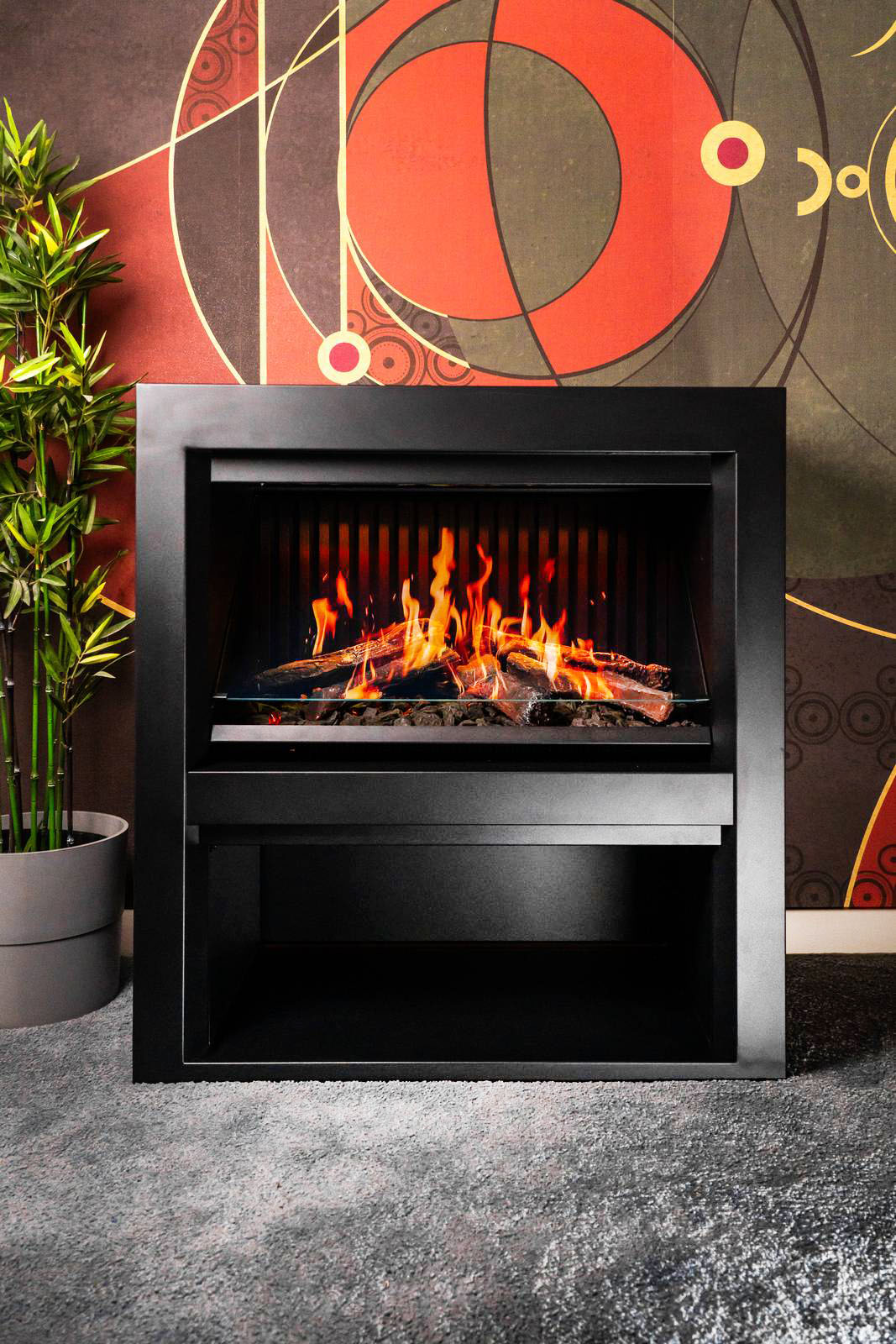 British Fires Mizar stufa elettrica olografica