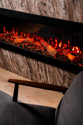 British Fires antares 125 camino elettrico LED