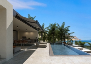 Inca di KE è la tenda da sole da esterno a bracci totalmente a incasso, che scompare nella facciata lasciando a vista, quando è chiusa, solo il profilo terminale. Progettata per essere integrata fin dalle prime fasi di costruzione, diventa un vero e proprio elemento architettonico. Ha un sistema di scivolo con scolo dell'acqua integrato. Può raggiungere una lunghezza di 600 cm e sporgenza fino a 360 cm. Si possono aggiungere luci a led che usufruire dello spazio esterno anche quando è buio. Diversi i tessuti. www.keoutdoordesign.com