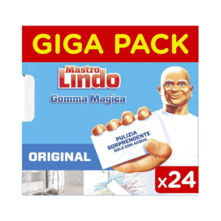 La gomma magica di Mastro Lindo è ideale per rimuovere lo strato superficiale dello sporco grazie alla sua abrasione delicata e leggera. Prezzo: 19,99 euro (24 pezzi) su amazon.it