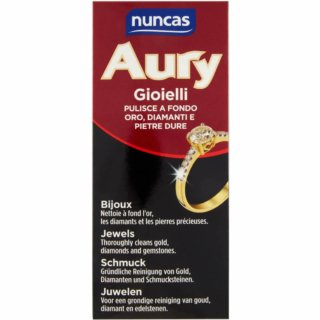 Per l’oro c’è Aury di Nuncas, un ottimo detergente per gioielli che non aggredisce pietre dure e diamanti. Elimina i residui anche all’interno delle lavorazioni e incastonature. Prezzo: 11,90 euro su amazon.it