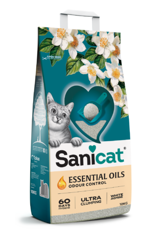 Sanicat Essential Oils Clumping White Jasmine 10Kg Sanicat Essential Oils Clumping White Jasmine 10Kg