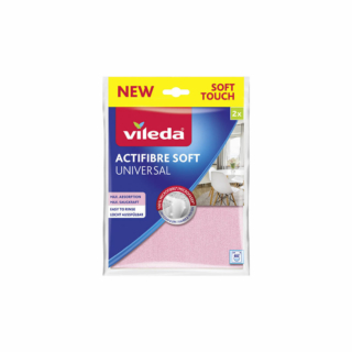 Il panno Vileda Actifibre Soft Universale è in microfibra con rivestimento in poliuretano, in grado di pulire e asciugare in una sola passata. Prezzo: 3,99 euro vileda.it