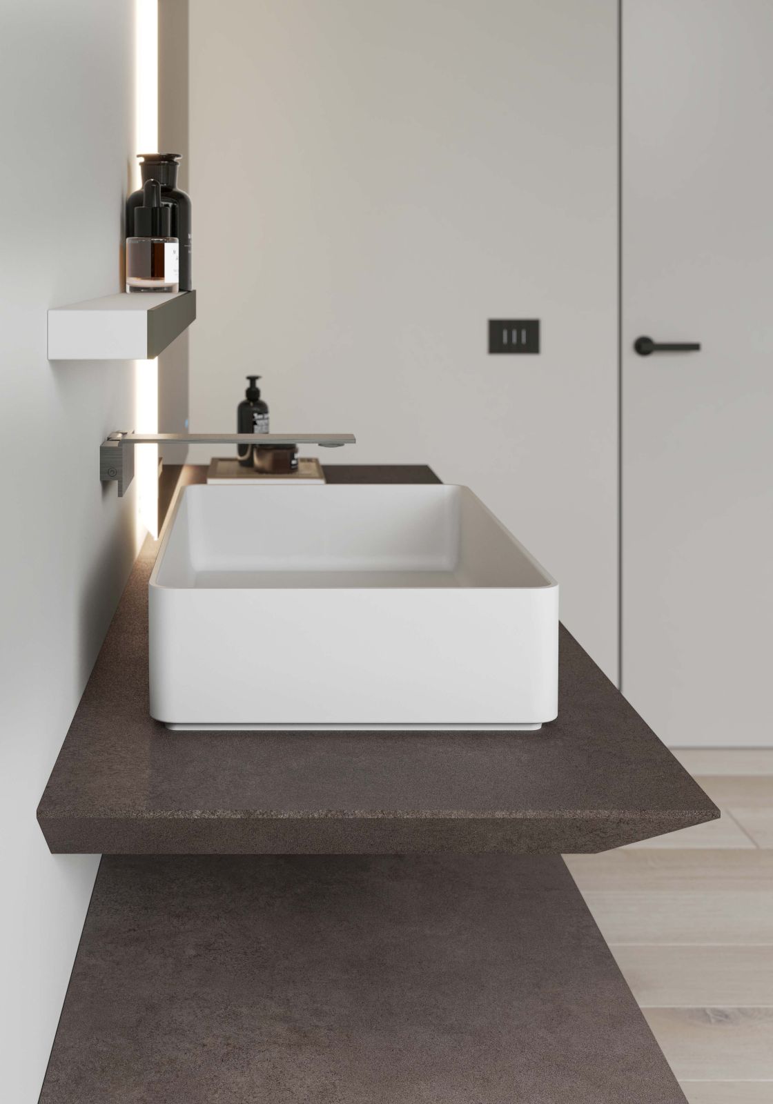 piano per lavabo gres 52 di Ideagroup