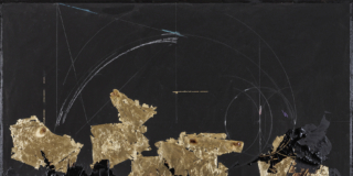 L’architettura del sole II, guazzo, gomma, gesso e foglia oro su tavola, 60×90 cm_ Photo Credits Lorenzo Mennonna