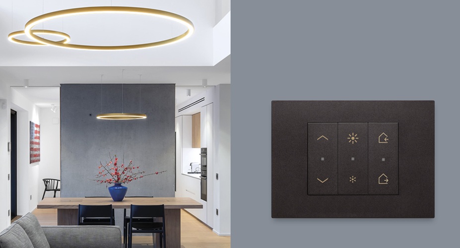 Il sistema View Wireless di Vimar rende la casa smart e permette di controllare tapparelle, luci, temperatura e consumi, utilizzando dispositivi connessi, senza opere murarie. Nell'immagine, è la serie Linea in versione total look nera. Tramite assistente vocale o con il controllo da remoto con l'app View è possibile gestire l'abitazione a distanza, attraverso un'interfaccia intuitiva e di facile utilizzo. L'app fornisce informazioni dettagliate sul consumo energetico. www.vimar.com Il sistema View Wireless di Vimar rende la casa smart e permette di controllare tapparelle, luci, temperatura e consumi, utilizzando dispositivi connessi, senza opere murarie. Nell'immagine, è la serie Linea in versione total look nera. Tramite assistente vocale o con il controllo da remoto con l'app View è possibile gestire l'abitazione a distanza, attraverso un'interfaccia intuitiva e di facile utilizzo. L'app fornisce informazioni dettagliate sul consumo energetico. www.vimar.com