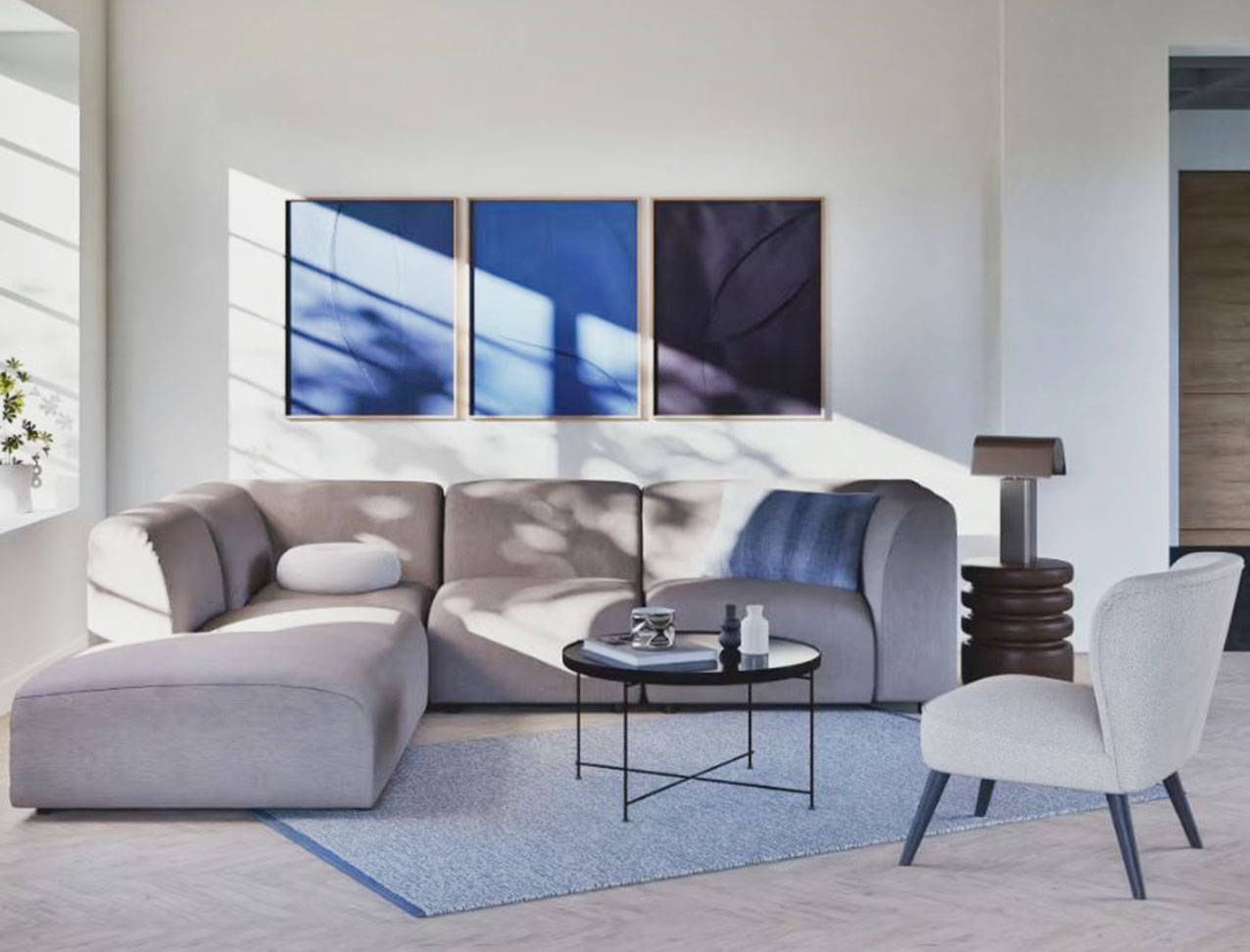Arreda l'angolo sotto la finestra il divano modulare Buddy di Maisons du Monde che ha un design contemporaneo e un rivestimento in tessuto melange in una colorazione chiara. La solida struttura in legno massello certificato FSC™ sorregge le imbottiture generose. Misura L 277 x P 237 x H 72 cm. Prezzo 2.199 euro. https://www.maisonsdumonde.com