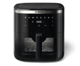 Air Fryer Serie 6 MAFS2671B di Bosch è adatta per chi ha bisogno di capienza e flessibilità: il cestello da 7,2 litri permette di preparare fino a cinque porzioni, ed è dotato di una finestra in vetro atermico con illuminazione interna, per monitorare la cottura in tempo reale senza interromperne il processo. Con potenza di 1.800 watt e 7 programmi preimpostati, ha segnale visivo e acustico Shake che avvisa quando è il momento di mescolare gli ingredienti all’interno del cestello. Misura L 31 x P 39 x H 31 cm. Prezzo 159 euro. www.bosch-home.com/it