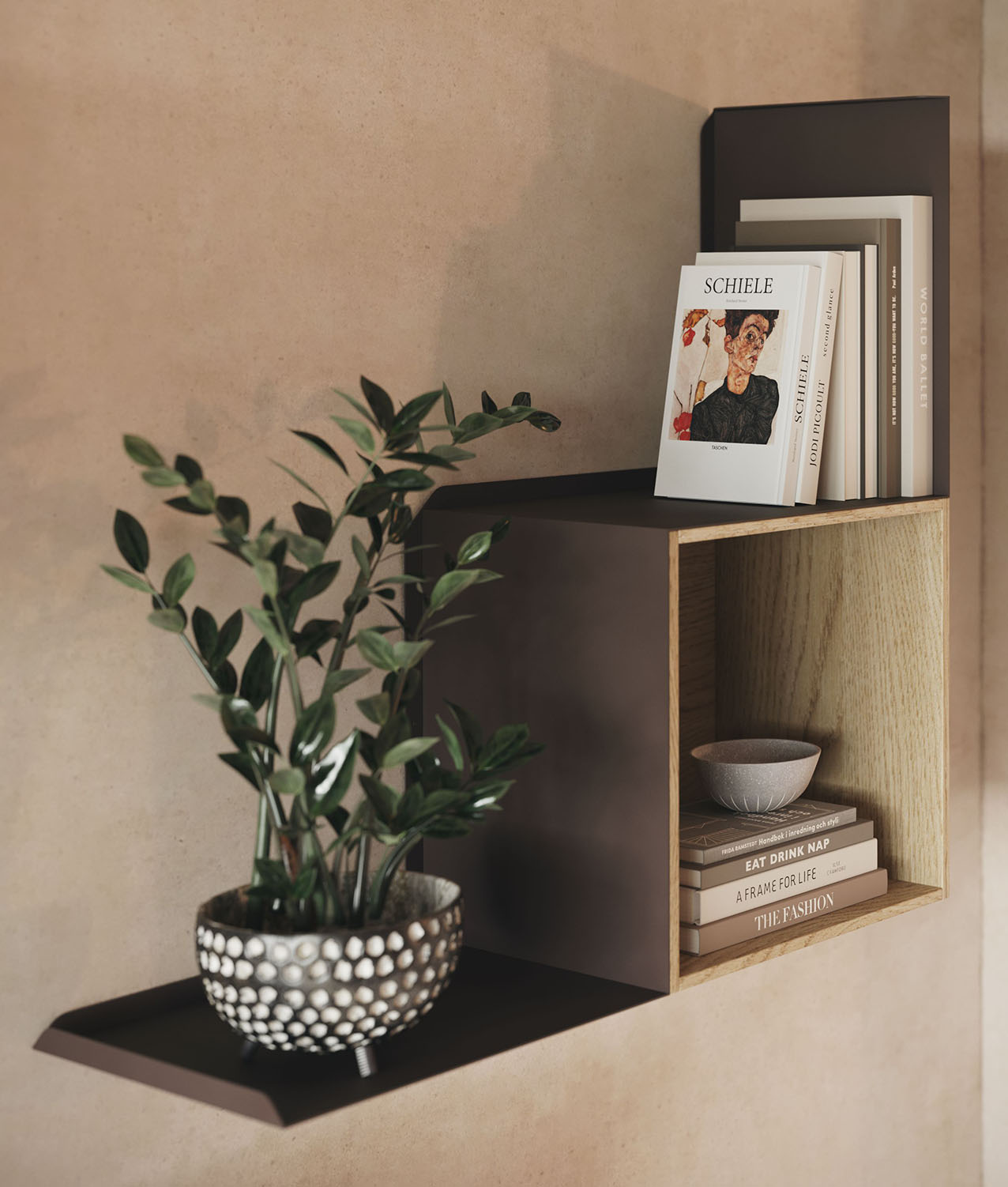 Permette di esporre libri e piccoli oggetti la mensola Climby di Giessegi che è realizzata in resistente metallo verniciato disponibile nei colori Brown, Champagne e Rame. Misura L 80 x P 31,6 x H 80 cm. Prezzo 227 euro + Iva. https://www.giessegi.it