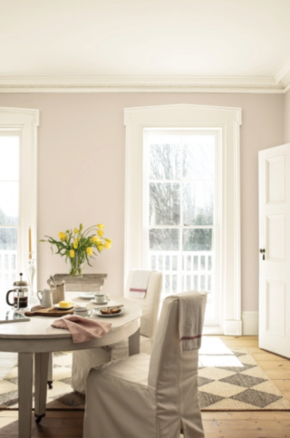 soggiorno rosa pallido benjamin moore