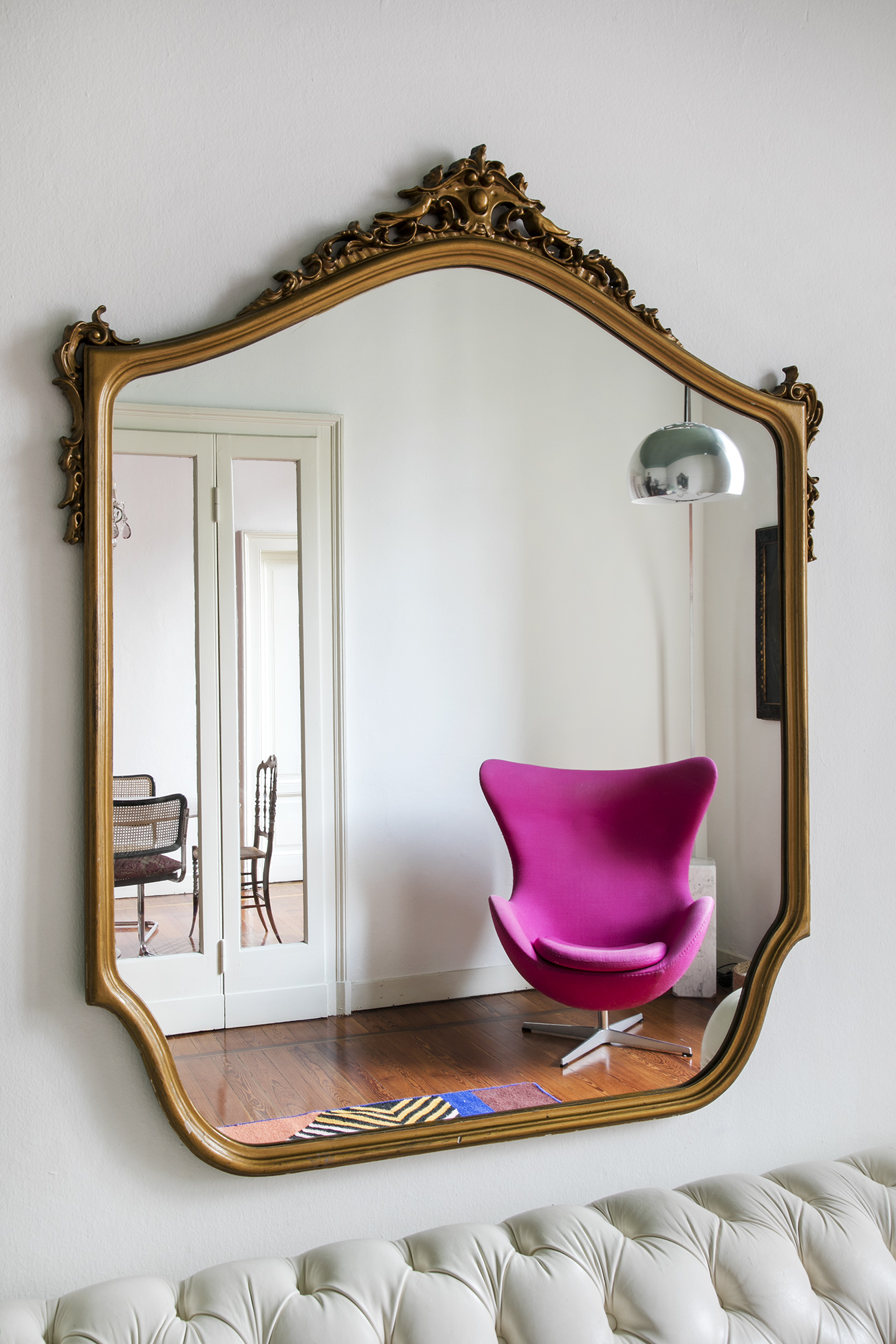 specchio antico, poltrona design specchio antico, poltrona design